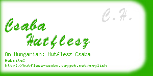 csaba hutflesz business card